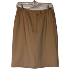 Vintage Talbots Petities Straight Skirt 8 Wool Tan Corpcore Business Casual